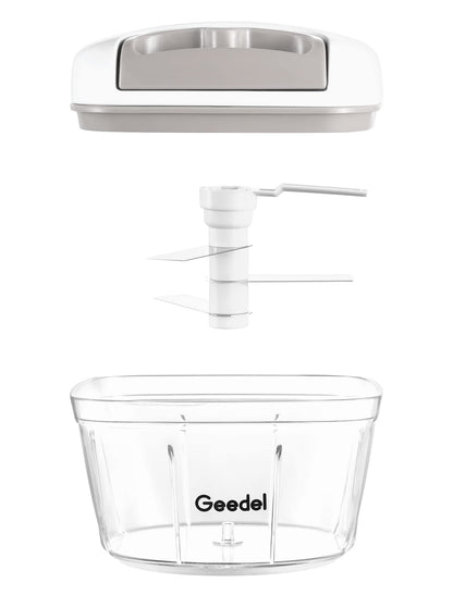 Manual Pull Food Chopper, Hand Pull String Onion Chopper Dicer for Kitchen, Easy Cleaning Food Chopper for Vegetables, Fruits (500 ML)