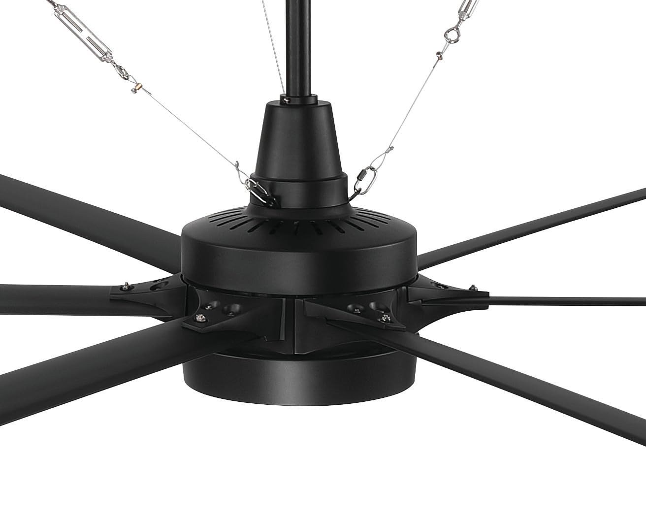 Craftmade Prost 144 in. Flat Black Finish Downrod Only (Flat Ceiling only) Indoor/Outdoor Wi-Fi Enabled Smart Ceiling Fan with Optional Integrated LED Light Kit and Remote/Wall Control Included