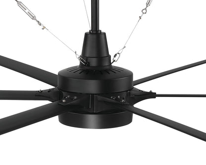 Craftmade Prost 144 in. Flat Black Finish Downrod Only (Flat Ceiling only) Indoor/Outdoor Wi-Fi Enabled Smart Ceiling Fan with Optional Integrated LED Light Kit and Remote/Wall Control Included