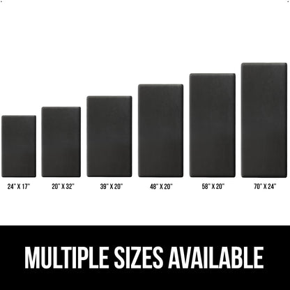 GORILLA GRIP Comfortable Cushioned Kitchen Mats for Floor, Waterproof and Stain Resistant Soft Top, 3/4 Inch Thick Ergonomic Standing Desk Anti Fatigue Mat, Foam Supports Ankles and Feet, 17x24, Black