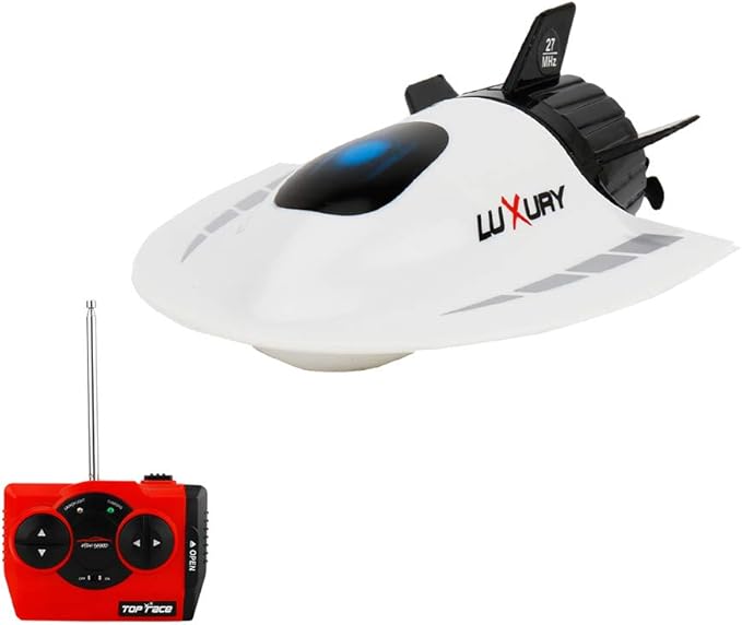 GoolRC Mini RC Submarine Boat Remote Control Waterproof Diving Toy (White)