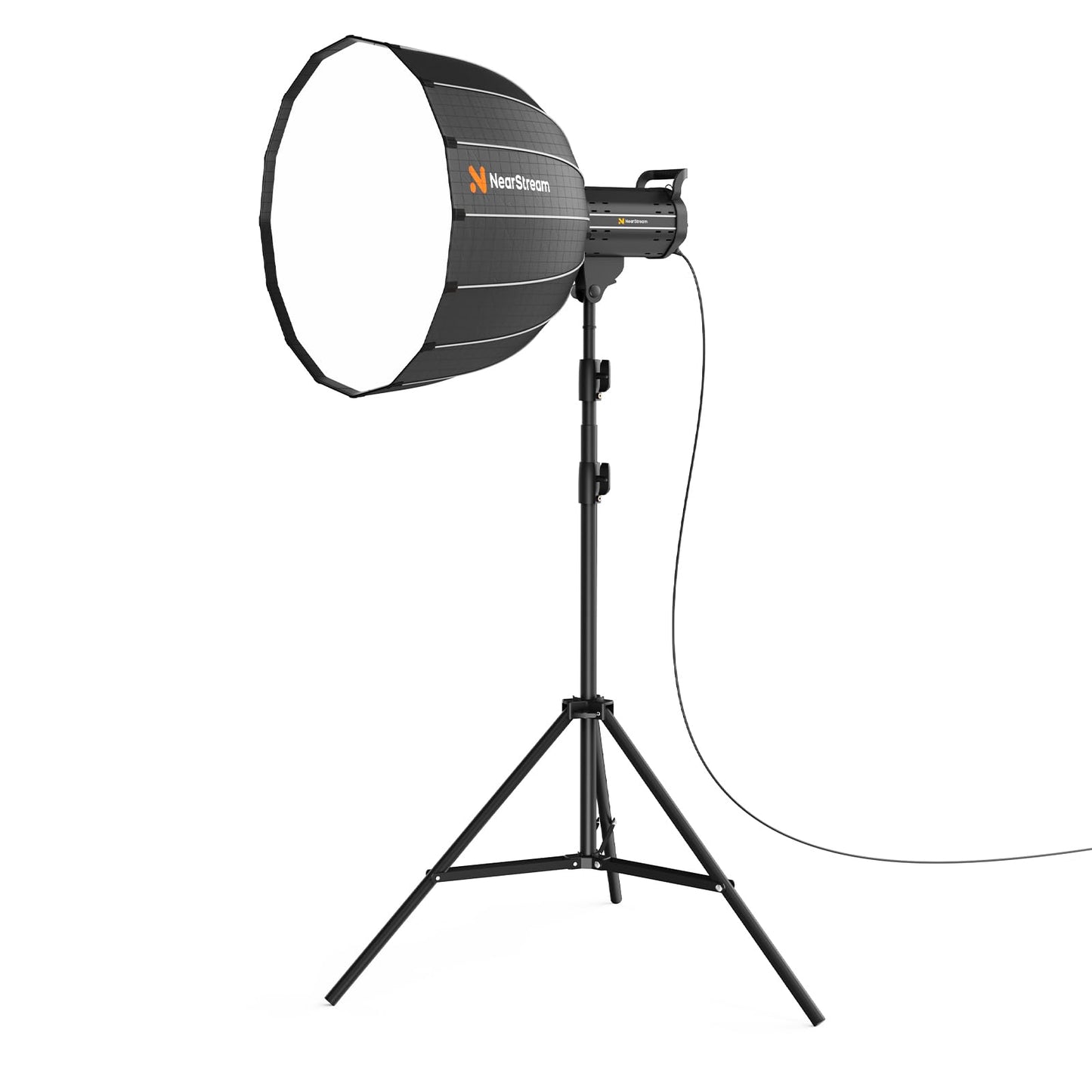 NearStream SL40 100W Softbox Lighting Kit with Tripod, 110'' Adjustable Stand, 27.6'' Softbox, 2700K–6500K Dimmable LED Studio Light, CRI 97+, Remote & App Control for Live Streaming and Video Record