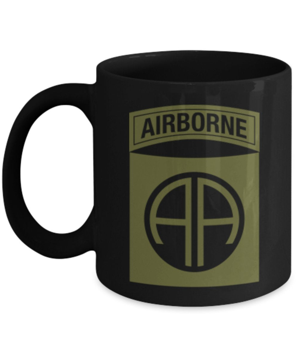 82nd Airborne Coffee Mug - BDU Green - Both Sides