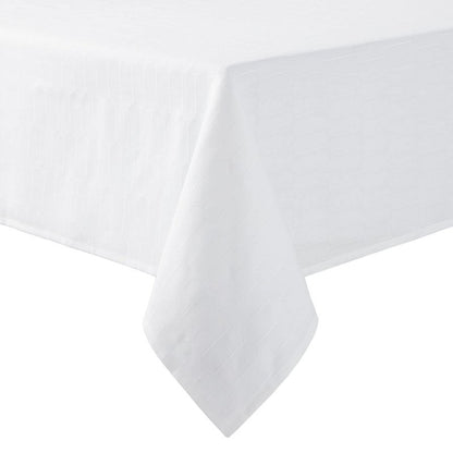 Martha Stewart Honeycomb Modern Farmhouse Polyester Cotton Rectangle Tablecloth, White, 60"x102"