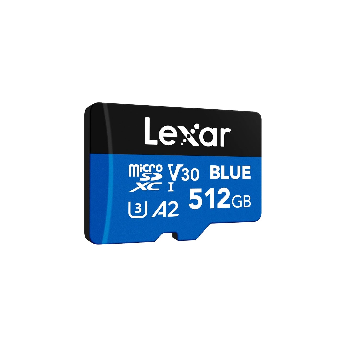 Lexar 512GB Blue Micro SD Card Up to 160MB/s, microSDXC UHS-I Memory Card with SD Adapter, C10, U3, A2, V30, Full HD, 4K UHD, High Speed TF Card