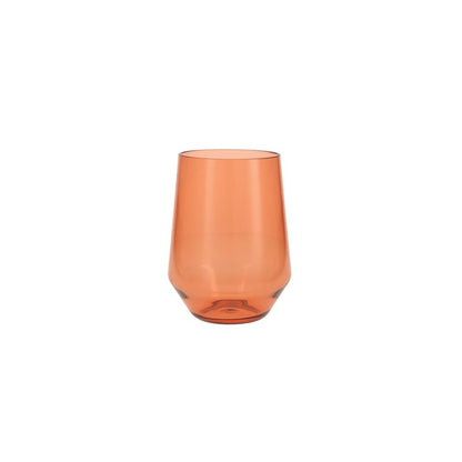 Fortessa Sole Outdoor Shatter Resistant BPA Free Premium Copolyester Plastic Drinkware 6 Pack, Sage Green, Stemless Wine Glass