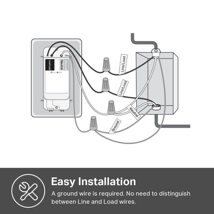 Kasa Matter Smart Light Switch: Voice Control w/Siri, Alexa & Google Assistant, UL Certified, Timer & Schedule, Easy Guided Install, Neutral Wire Required, Single Pole, 2.4GHz Wi-Fi, 3-Pack