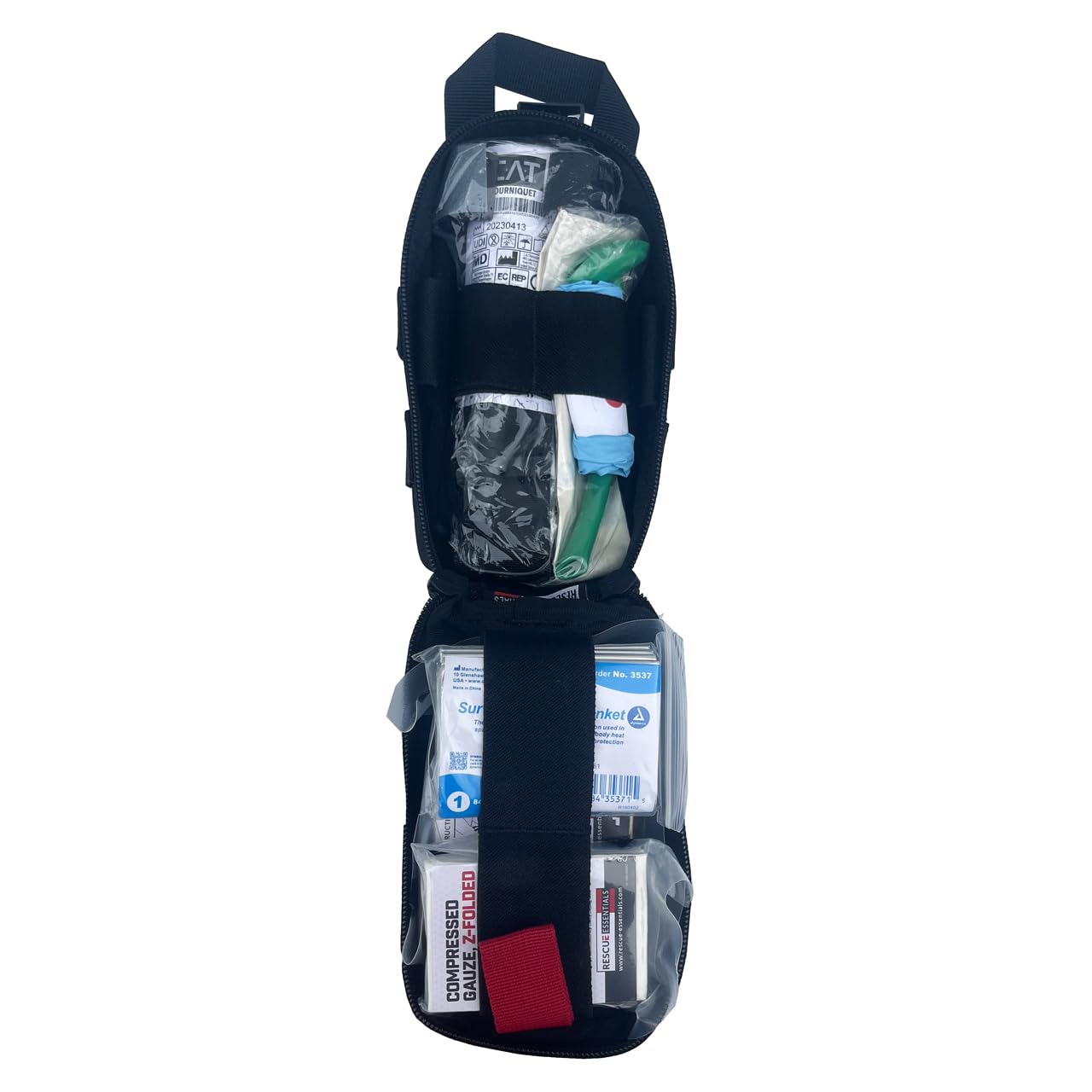 Rescue Essentials Mini Rip-Away IFAK with Contents (Black)