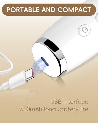 Facial Pore Blackhead Remover Vacuum - Fore Cleaner and Blackhead Extractor with 3 Adjustable Suction Levels - 5 Probes - Pore Vacuum Kit for Women&Men (White)