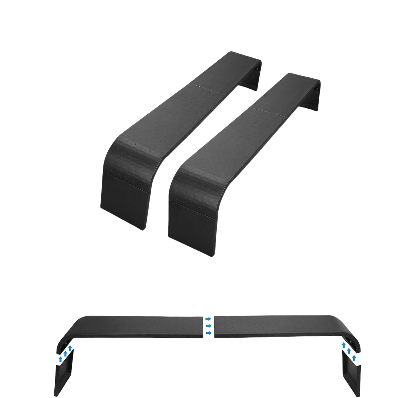 2 Pack Tandem Axle Trailer Fenders Fit for 13"-15" Tires,72-7/8"x10-1/4"x13" Heavy Duty Steel Trailer Fenders Double Axle Car Hauler,Cargo,Utility,Landscape Trailer