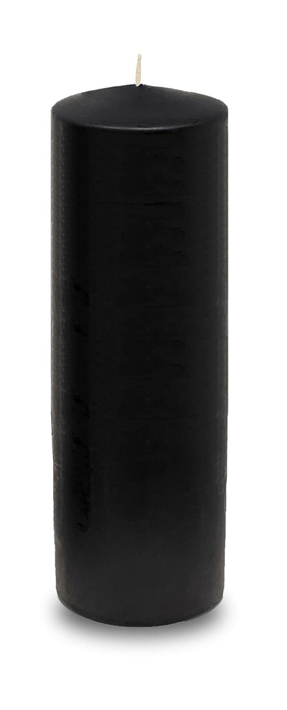 Hyoola Black Pillar Candles 2x8 Inch - 4 Pack Unscented Pillar Candles - European Made