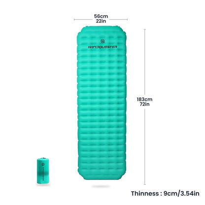 WINDQUESTER Horizon X Inflatable Sleeping Pad – Ultralight 4-Season Camping Mattress, ASTM R-Value 8.5, Waterproof Durable Nylon, Compact Backpacking Sleeping Mat for Hiking & Camping