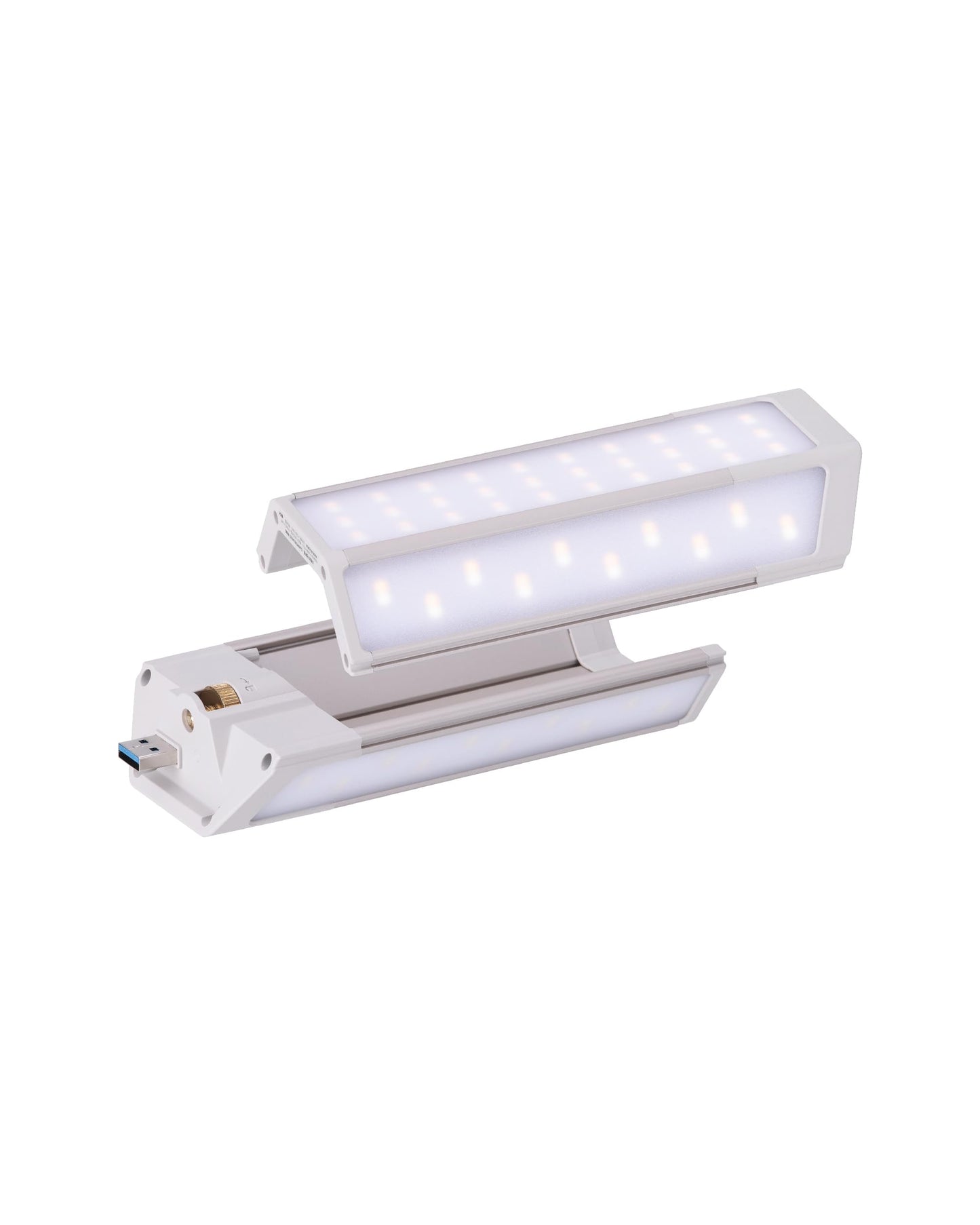 Claymore 3Face Pro Wing (Light Gray) - Rechargeable Surface Area Lamp Bar for Camping, Tents, Canopies, Outdoor Events, Street Vendors, Work Lighting, Long-Lasting Battery. Adjustable Light Modes.