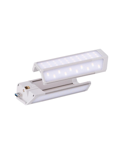Claymore 3Face Pro Wing (Light Gray) - Rechargeable Surface Area Lamp Bar for Camping, Tents, Canopies, Outdoor Events, Street Vendors, Work Lighting, Long-Lasting Battery. Adjustable Light Modes.