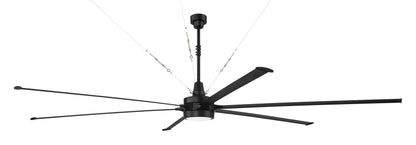 Craftmade Prost 144 in. Flat Black Finish Downrod Only (Flat Ceiling only) Indoor/Outdoor Wi-Fi Enabled Smart Ceiling Fan with Optional Integrated LED Light Kit and Remote/Wall Control Included