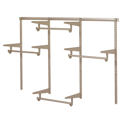 Closet Culture by Knape & Vogt Culture 6 ft. Steel Closet Hardware Kit in Champagne Nickel Shelving (0300-KITA-6CN)