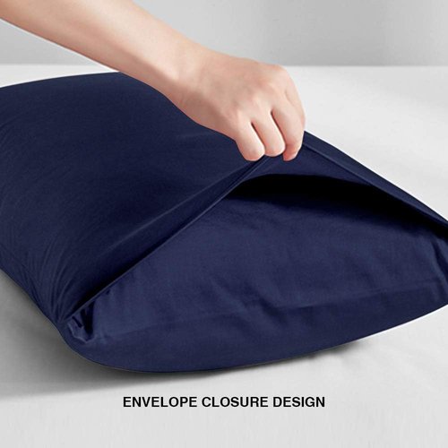 FLXXIE Microfiber Queen Pillowcases - Ultra Soft, Wrinkle & Fade Resistant | 20x30 Inches, Navy - 6 Pack
