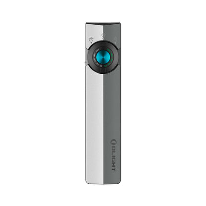 OLIGHT ArkPro EDC Flat Flashlight Rechargeable with Green Beam, UV and White LED,1500 Lumens USB-C Pocket Camping Flashlight, Spotlight Floodlight for Outdoor Emergency (Dual Tone Silver Graphite CW)