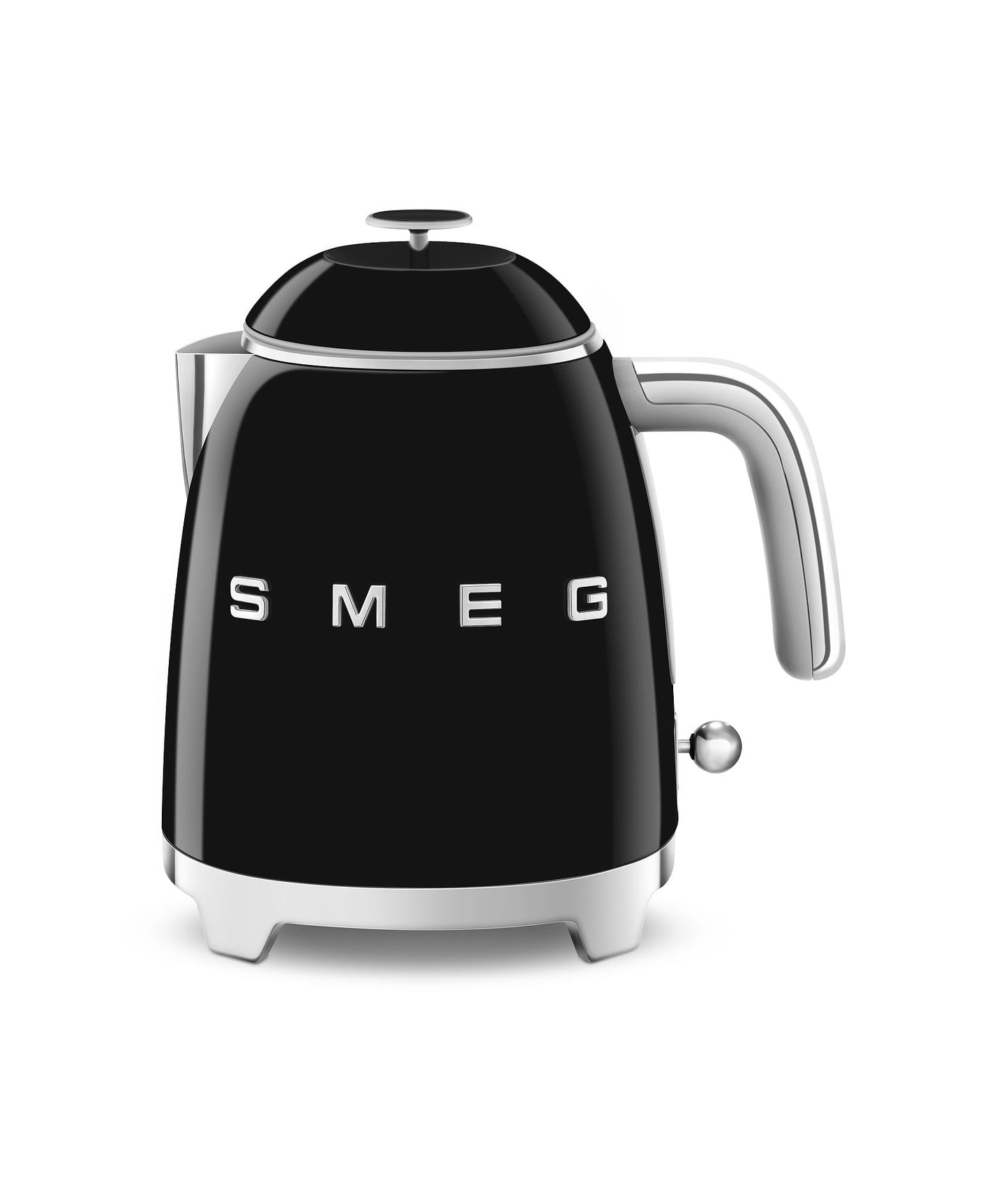 SMEG Mini 50's Retro Style 3 Cup Electric Kettle with Double Wall Anti Slip Base and Water Level Indicator (Black)