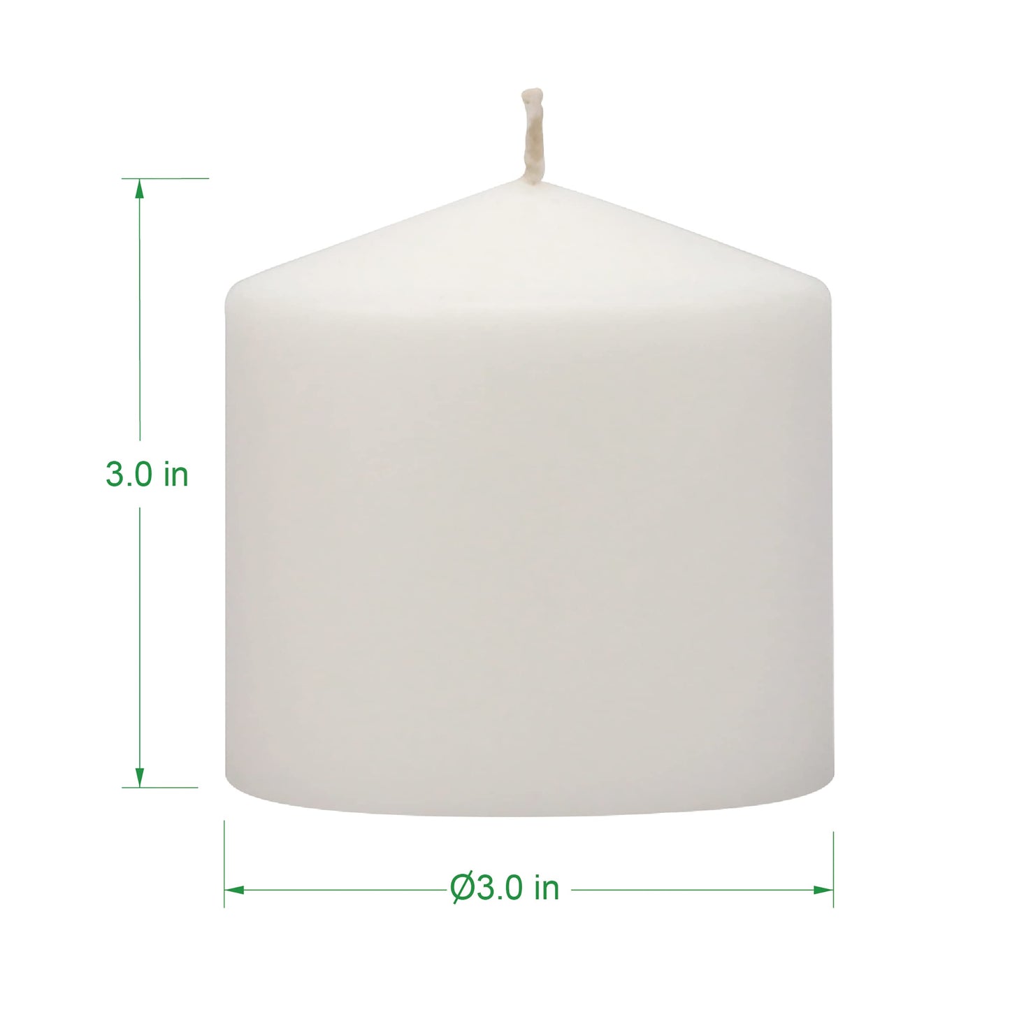 Stonebriar Unscented White Tall Pillar Candles, 18 Hour Burning Candle Pillars, Perfect for Decor, Weddings, Emergencies 3" X 3", 6 count