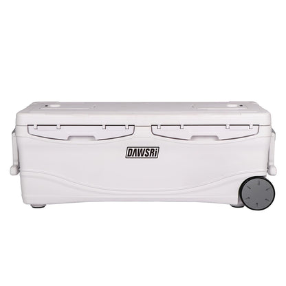 DAWSRi Icehouse Series Hard Cooler with Wheels Ice Retention Durable Insulated Portable Ice Chest Box Easy to Transport for Camping,Fishing,Boat,Travel,Tailgates,Picnics,Beach,Barbecue 42QT