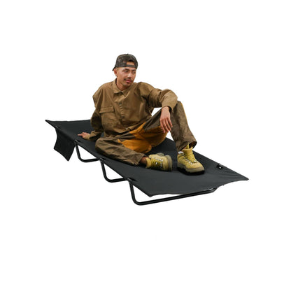 Tuscany Pro Big Grizzly Cot - Portable Heavy Duty Oversize Compact Cot with Side Pocket - Built with Reinforced Aluminum Pipe - Bonus Item Includes Blanket, Cell Phone/Drink Holders