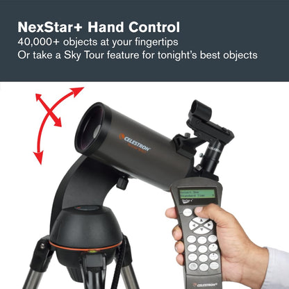 Celestron NexStar 90SLT-Mak Portable Computerised Maksutov-Cassegrain Telescope with Quick-Release Fork-arm Mount, Accessory Tray and 'Starry Night' Special Edition Software, Grey