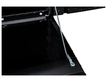 Buyers Products 1721551 Black Aluminum Diamond Tread Topsider Truck Box With Drop Door, 72 x 13 x 16 Inch, Made in The USA, Lockable Tool Chest, Durable Job Box For Storage & Organization