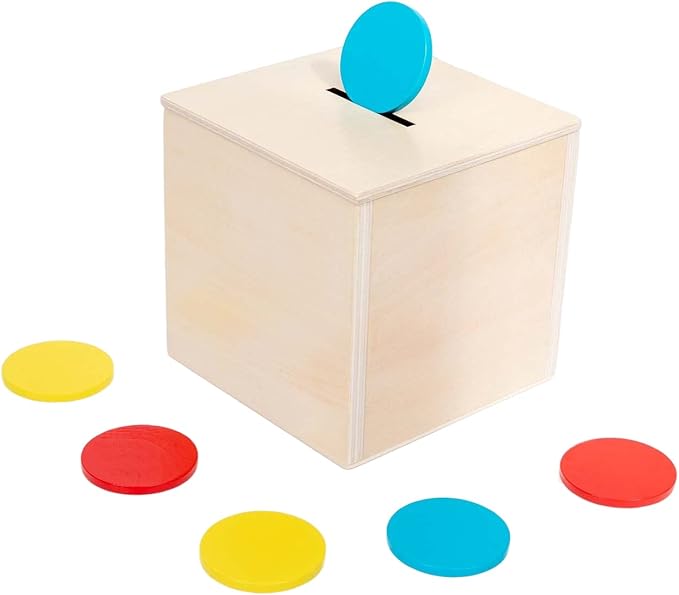 4 in 1 Montessori Play Kit Box - Cotton Swab Board Coin Box Carrot Harvest Game Matchstick Color Drop Game Montessori Toys for Babies 6-12 Months 1 Year 2 Year