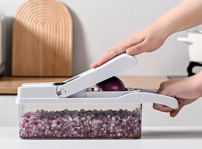 DOSTDR Premium Vegetable Chopper - Versatile Mandoline Slicer & Food Cutter | White & Black