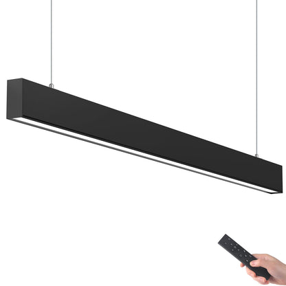 Barrina LED Linear Light Fixture, 40W, 4FT, Dimmable, Color Changing 3000K-6000K, Aluminum, 3575 Remote Series, Black,