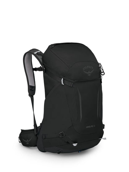 Osprey Hikelite 32L Lightweight Hiking Backpack - Durable Travel Daypack with Rain Cover for Men and Women, Black, M/L