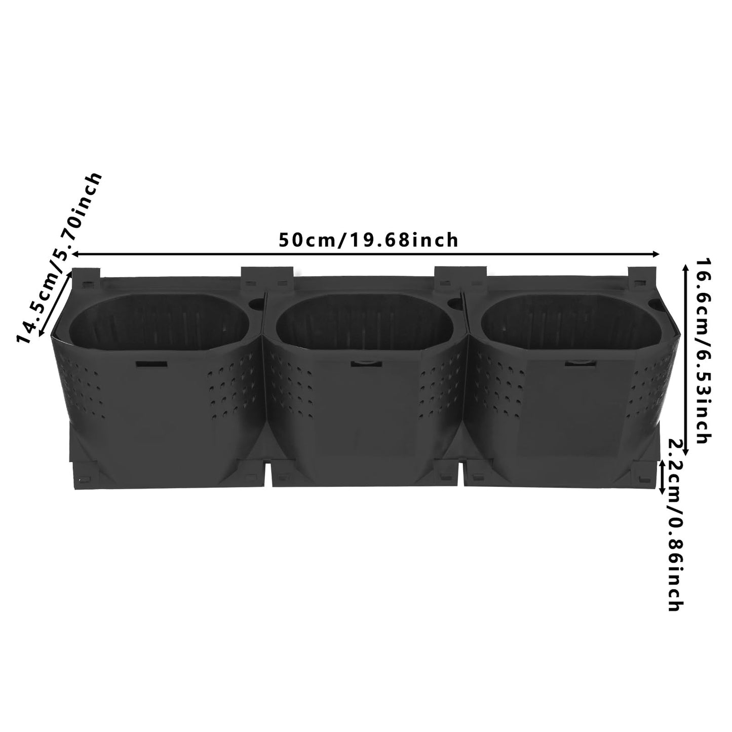 trggvvrt 36 Pockets Vertical Wall Planter, Wall Mounted Flower Pot Holder with 180LB Capacity,10.56 oz Self Watering Pots & 36 Non-Woven Bags for Indoor Outdoor Herbs,Flowers,Strawberries (Black)
