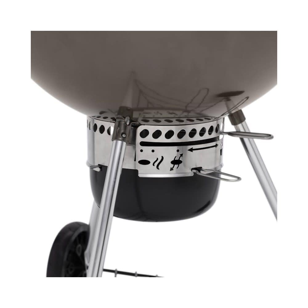 Weber Master-Touch Charcoal Grill, 26-Inch, Smoke Gray – Premium Outdoor BBQ Grill with Tuck-Away Lid Holder & One‑Touch™ Cleaning System, Porcelain‑Enameled Kettle
