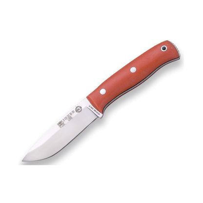 Joker Bushcraft Sports Knife Lynx 111, Blade 4.13 inches of Böhler N695, Available in different case and handle options, Tool for Fishing, Hunting, Camping and Hiking (Walnut Wood, Kydex Sheath + FireStarter)