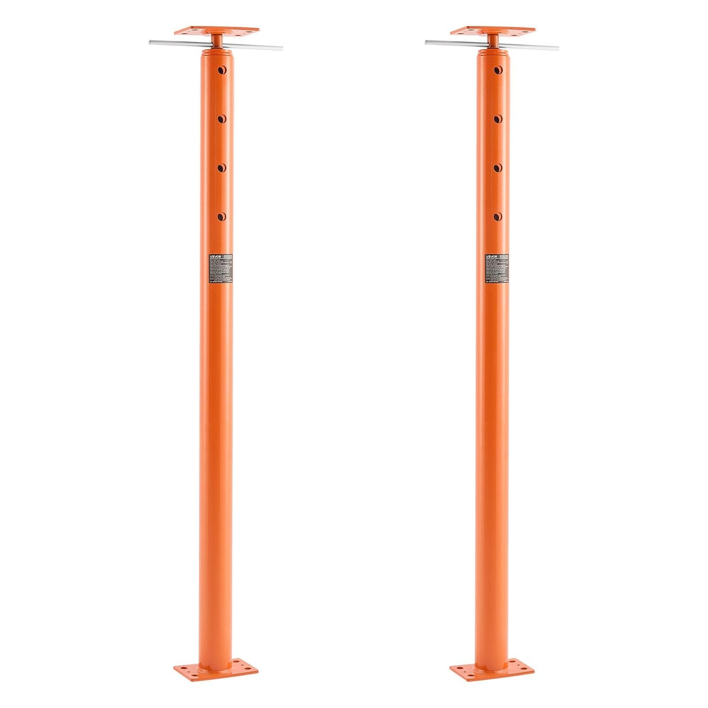 VEVOR House Floor Jacks, 2 Pack 53-93 Inch Height Range, 18000 lbs Max Load Capacity, Adjustable Support Beam Basement Jack Post Pole for Leveling, Lift Steel Telescoping Post for Temporary Support