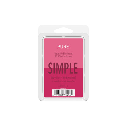 Candle-Lite Pure Wax Melts Jasmine & Amberwood Scent, Odor Eliminating, 3 Pack, Eliminates 99.9% of Odors, 6-Cube 2.5 oz Scented Wax Cubes, Proudly Poured in The USA, Ideal Gift for Home Fragrance