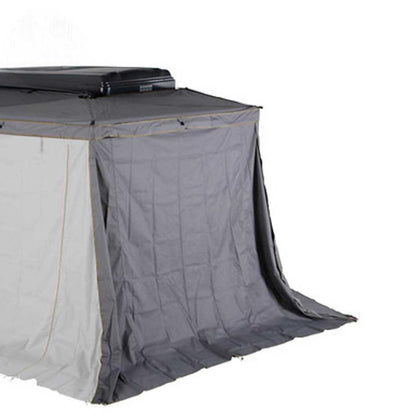 Overland Vehicle Systems 18319909 HD Nomadic 270 LTE Awning Wall 3 & 4 Driver Side | Dark Gray Fabric with Green Trim | Velcro Attachment | Weather-Resistant | Awning Sold Separately