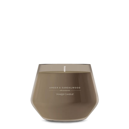 Yankee Candle Studio Scented Candle, Jar Candle for Home Fragrance, Premium Plant Wax Blend, Long Lasting Burn, Room Filling Fragrance, Amber & Sandalwood (Pack of 1)