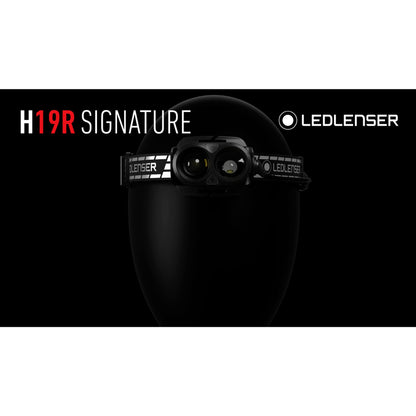 Ledlenser H19R Signature Headlamp - Red, 4000 lm Boost - Fusion Beam Hunting Light - Optisense Hard Hat Light - Waterproof Headlight, Bluetooth Remote