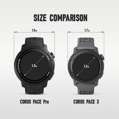 COROS PACE Pro GPS Sport Watch, 1.3-inch AMOLED Touchscreen, Fastest in Class Processor Running Watch, 20 Days Battery Life, Navigation with Global Offline Maps, Sleep Tracking, Running - Black
