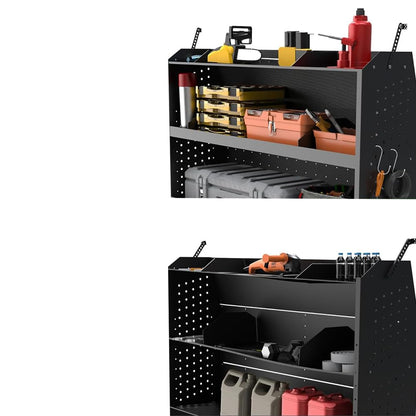 WRLWY “Van Shelves for Cargo Vans – Steel Storage & Shelving System, Fits Ford Transit, RAM ProMaster, Chevy Express, Nissan NV, Sprinter – 32" W x 43" H x 13" D”