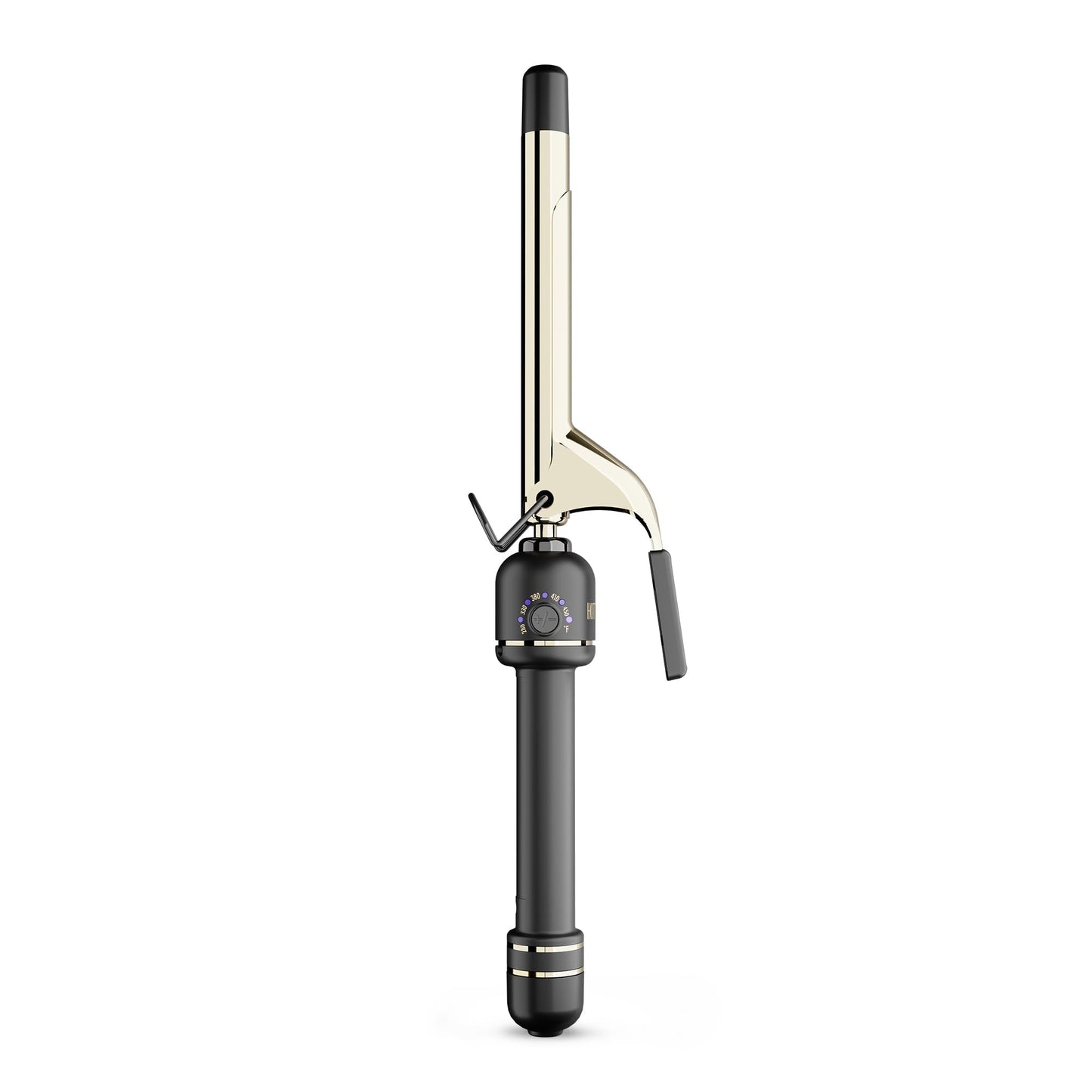 HOT TOOLS 24K Gold Professional 1 1/4" Extended Barrel Curling Iron with Clamp for Tousled Curls - 24K Gold Technology for Long-Lasting Results & Longer Barrel for Easy Styling