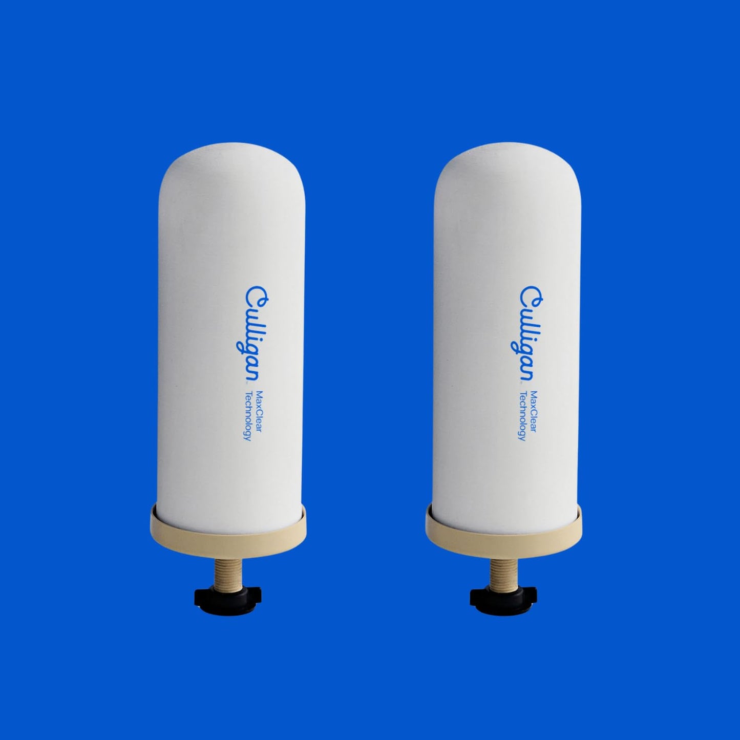 Culligan MaxClear 7” Gravity Water Filter Replacement Compatible with ProOne & Berkey Water Filter Systems, Ceramic & Carbon Filter NSF/ANSI Certified, Reduce Total PFAS, Microplastics & Lead, 2-Pack