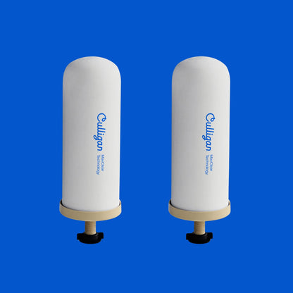 Culligan MaxClear 7” Gravity Water Filter Replacement Compatible with ProOne & Berkey Water Filter Systems, Ceramic & Carbon Filter NSF/ANSI Certified, Reduce Total PFAS, Microplastics & Lead, 2-Pack