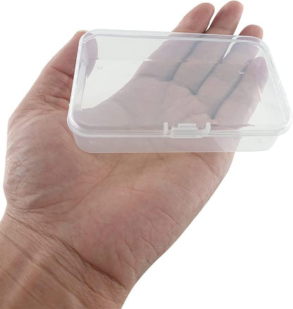 MFDSJ Mini Plastic Storage Containers - 12 Clear Boxes with Lids for Small Items | 3.5x2.4 Inches
