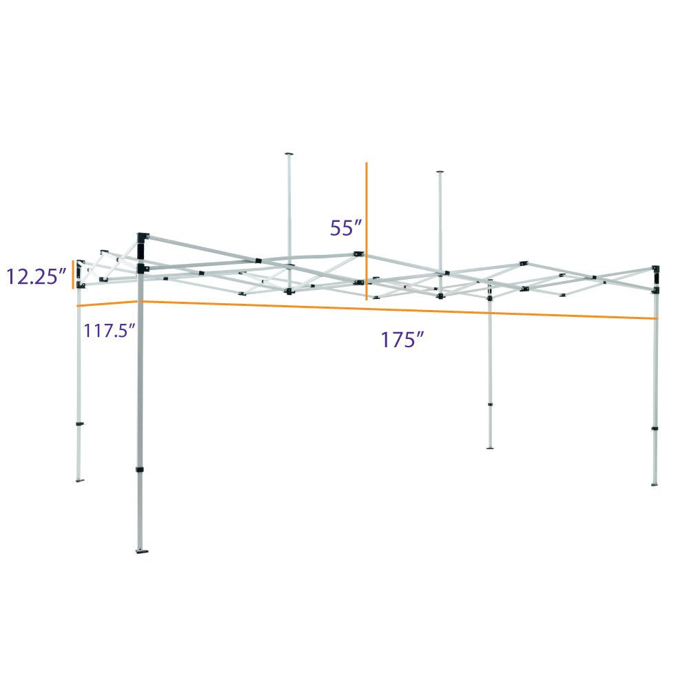 Impact Canopy 10 x 15 Canopy Pop up Tent Frame, Replacement Aluminum Frame, Canopy Frame, Dust Cover