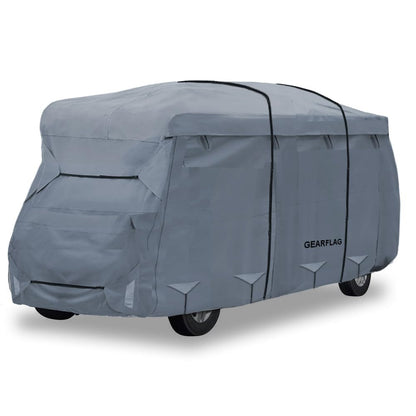 GEARFLAG Class C RV Cover Camper Cover fits 30'-33' with Anti-UV, Water-Resistant, Reinforced Windproof Straps for Van Cover Protection Durable - Ideal for rv & Trailer Covers