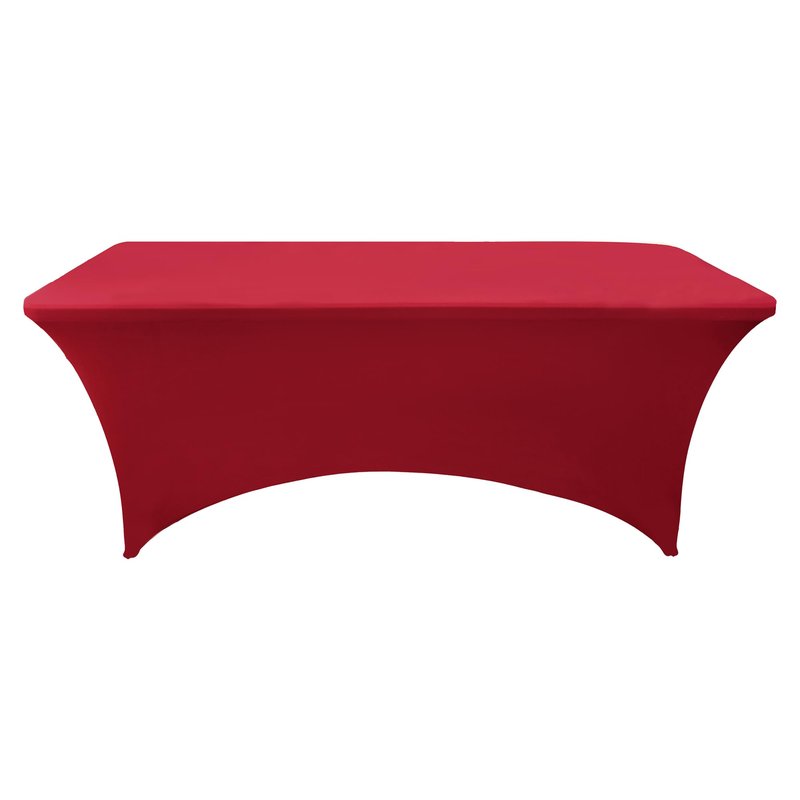 ZarzaaSik 2-Pack 4ft Spandex Table Covers for Rectangular Folding Tables - Wrinkle Resistant Stretch Tight Table Cloths - Ultimate Fitted Table Protector for Parties, Banquet, and Wedding