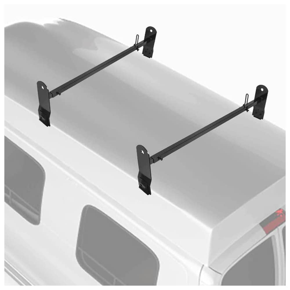 ECOTRIC Cross Bar 53"-66" Compatible with 1999-2022 Chevy Express 2500 3500/GMC Savana 2500 3500/Ford E-150 E-250 E-350 E-450 Ladder Rack Carrier